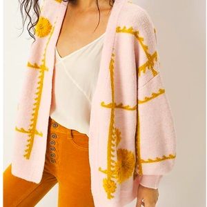 Catherine Floral Shine Cardigan from Anthropologie